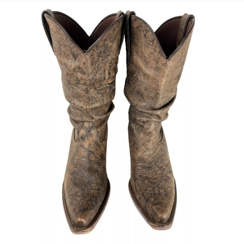 Durango Distressed Tan Heeled Boots
